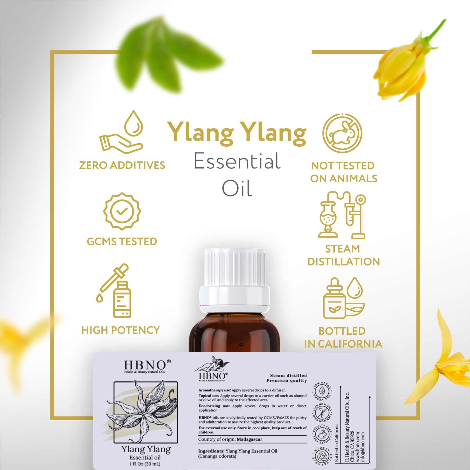 HBNO Ylang Ylang, usage maison pour bougies et savons parfumés.