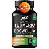 HCL Herbal Code Labs curcuma-boswellia : bouteille de capsules pour le soutien quotidien des articulations.