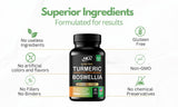 HCL Herbal Code Labs curcuma-boswellia : capsules sans gluten et végétarien, adaptable à divers modes de vie.