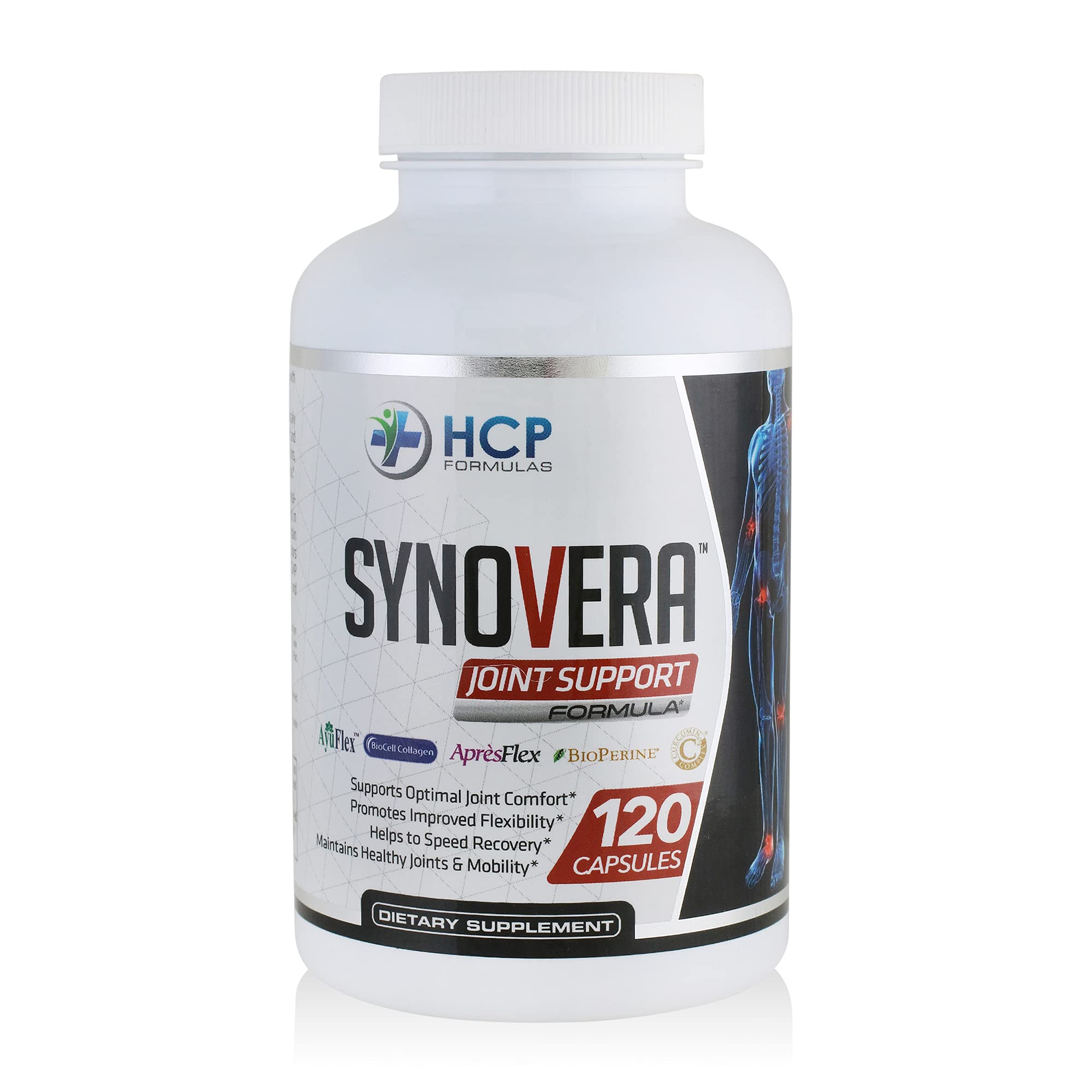 Synovera de HCP Formulas: bouteille prête pour soutenir la mobilité articulaire.