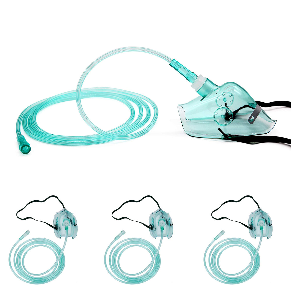 HD HOUDELL masque oxygène adulte Europe, tube de 2 m pour une plus grande mobilité.