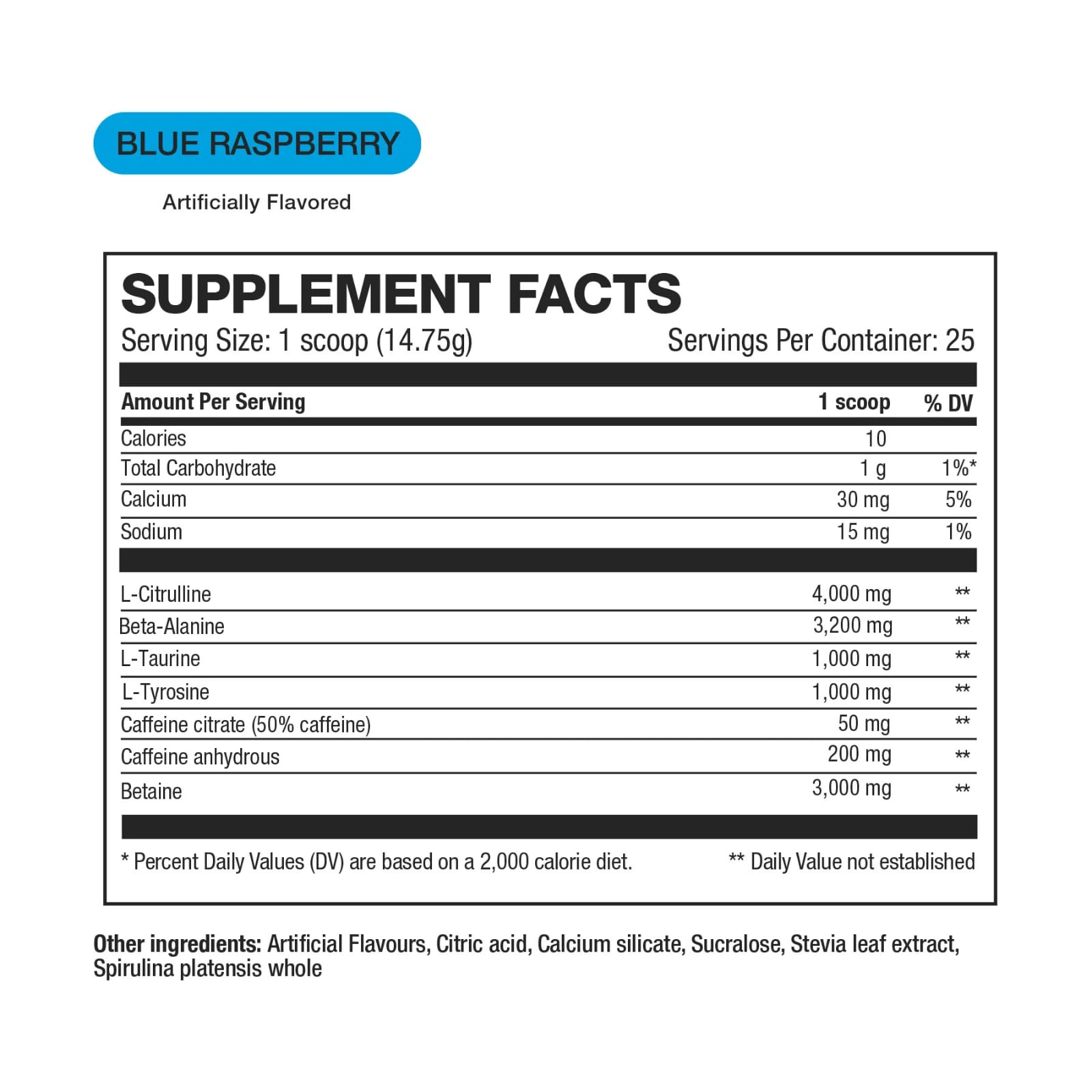 HD MUSCLE PreHD Essential – Étiquette claire indiquant la transparence et les doses.