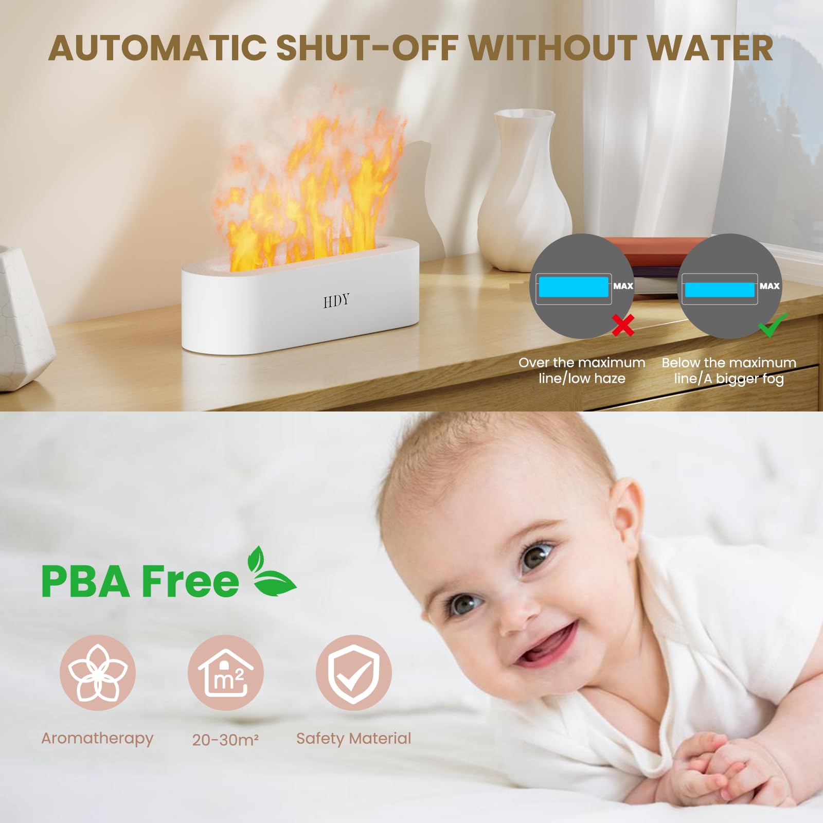 HDY diffuseur offre quatre modes de minuterie pour flexibilité