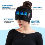 Headache Hat Halo: pochettes glace offrent un froid durable.