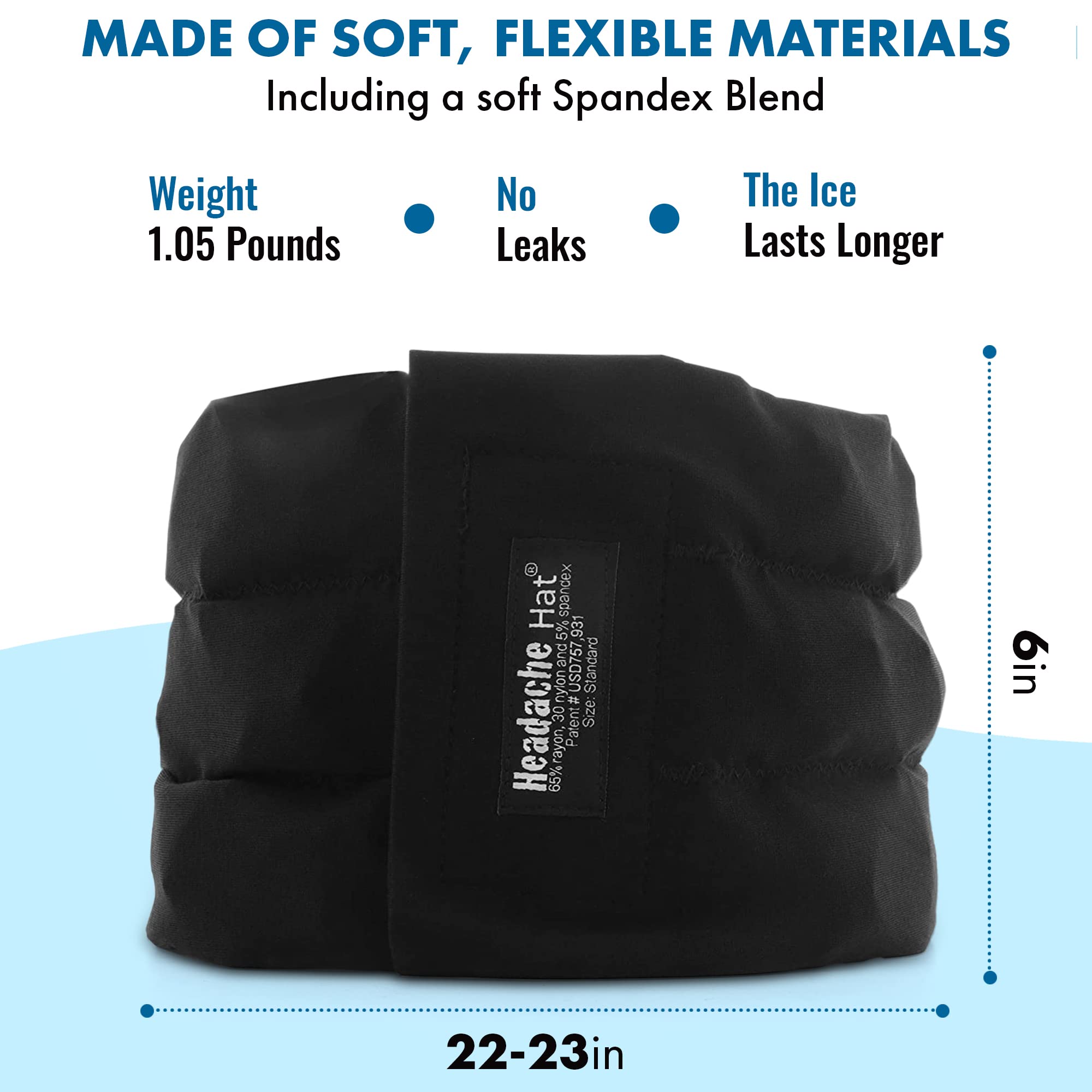 Headache Hat Halo: utilisation sur les yeux pour repos rapide.