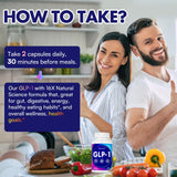Capsules GLP-1 Heafetine prêtes à avaler pour l'alimentation consciente.