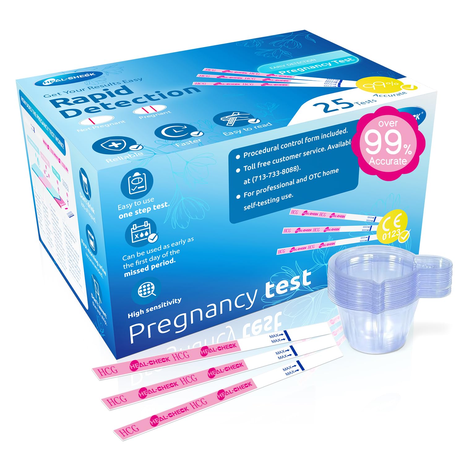 HEAL-CHECK gobelet d’urine pour tests rapides à domicile.