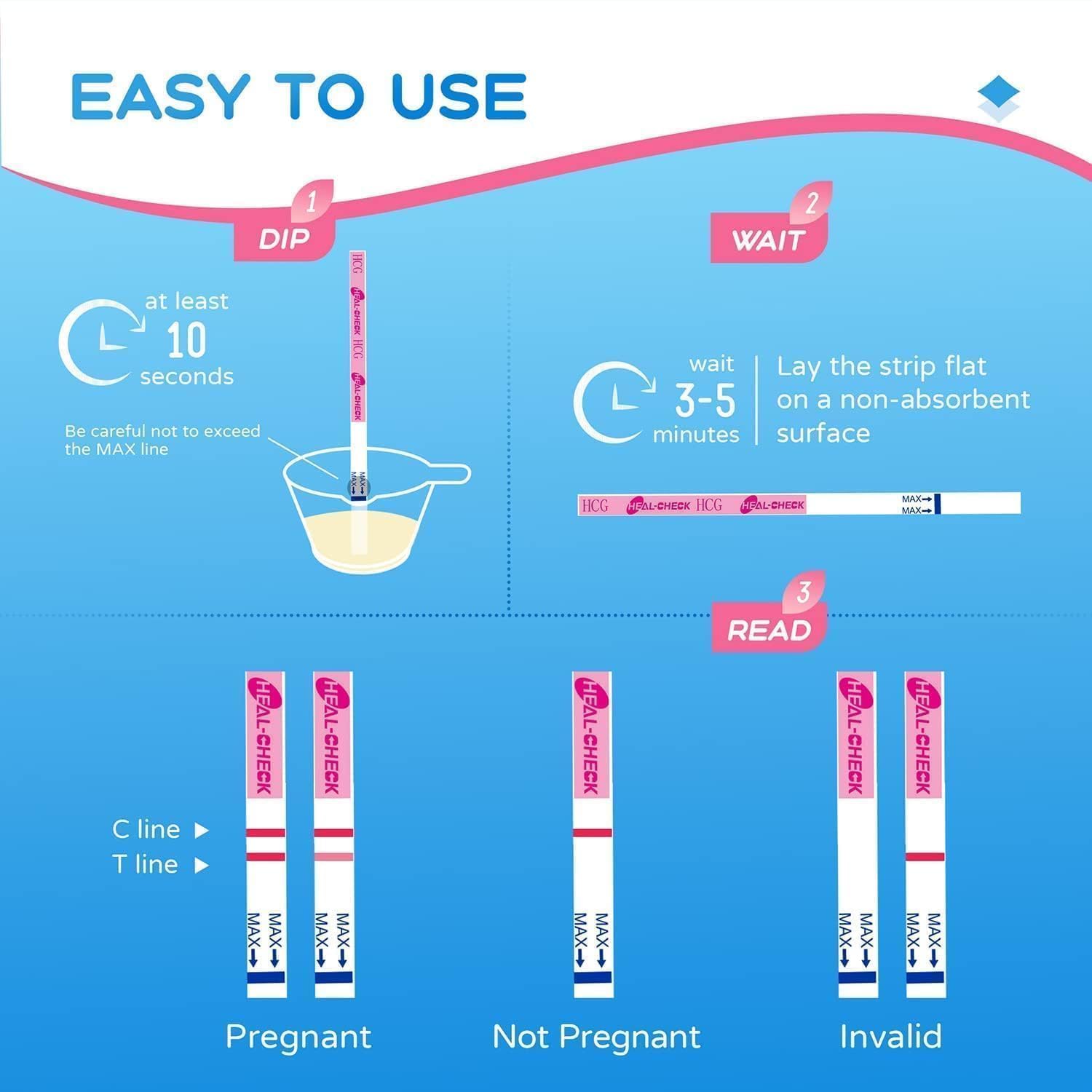 HEAL-CHECK gobelets d’urine inclus, tests plus faciles et propres.