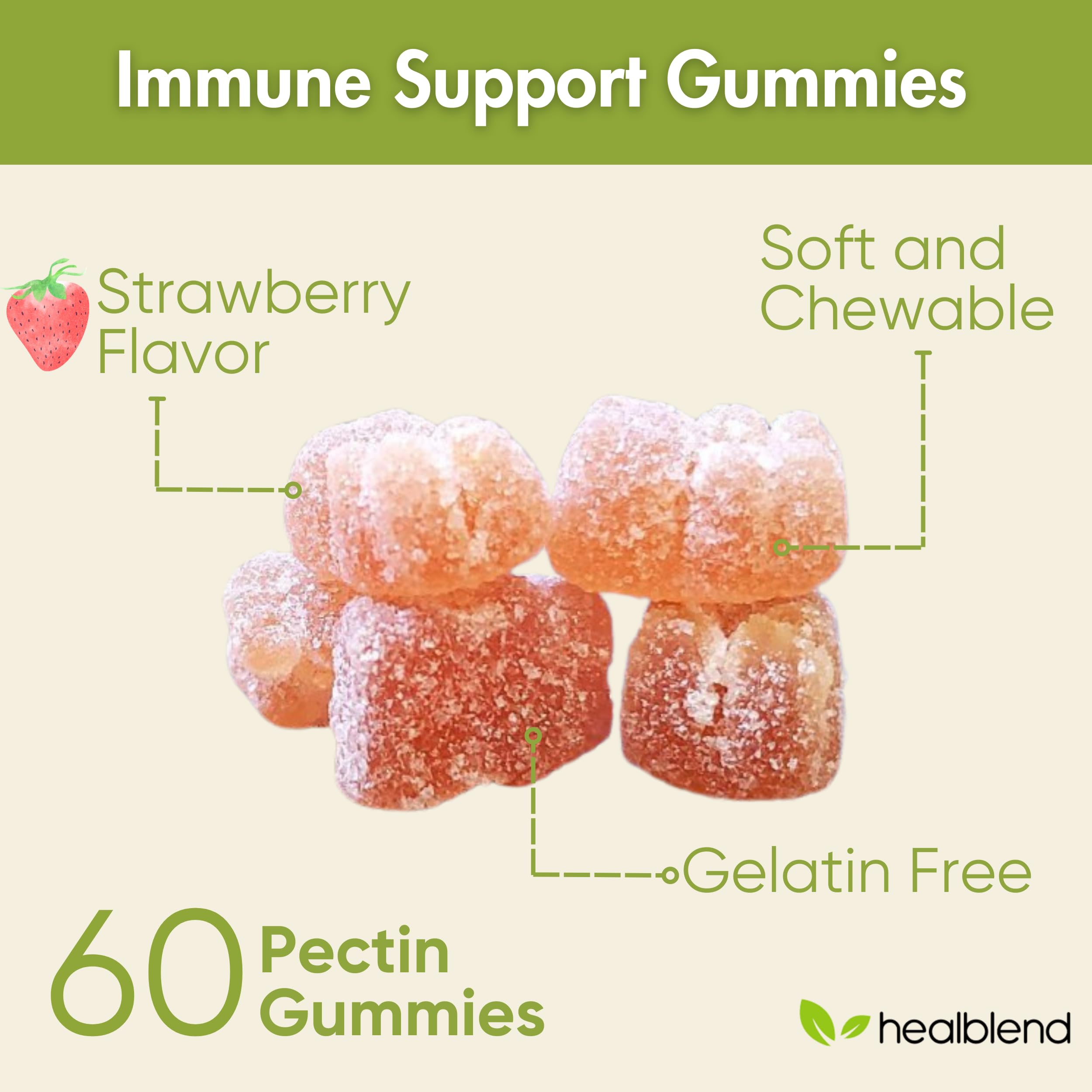 healblend gommes multivitaminées pour adulte, prise quotidienne, énergie grâce à B6 et B12.