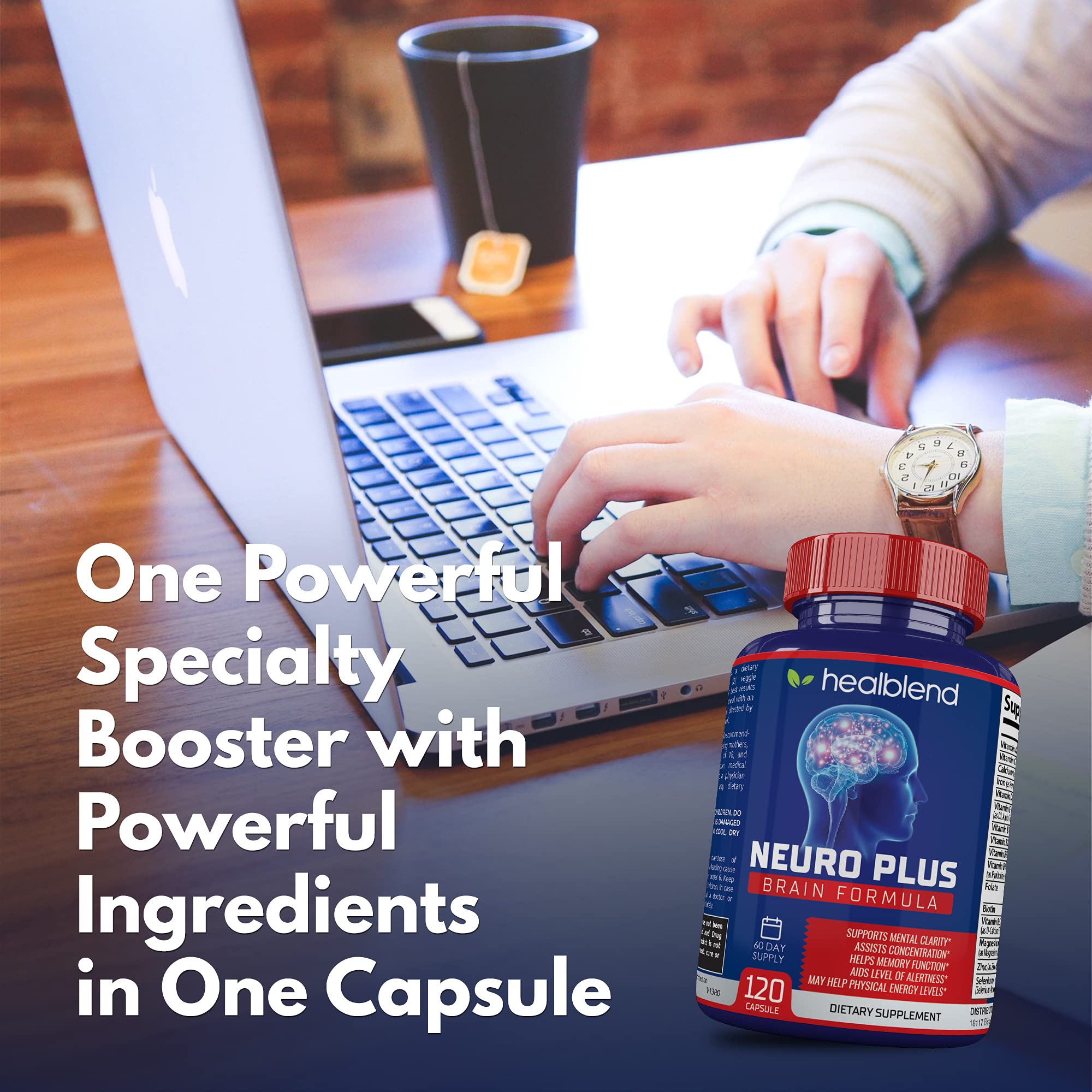 Healblend Neuro Plus : amélioration potentielle de la memoire pour les révisions.