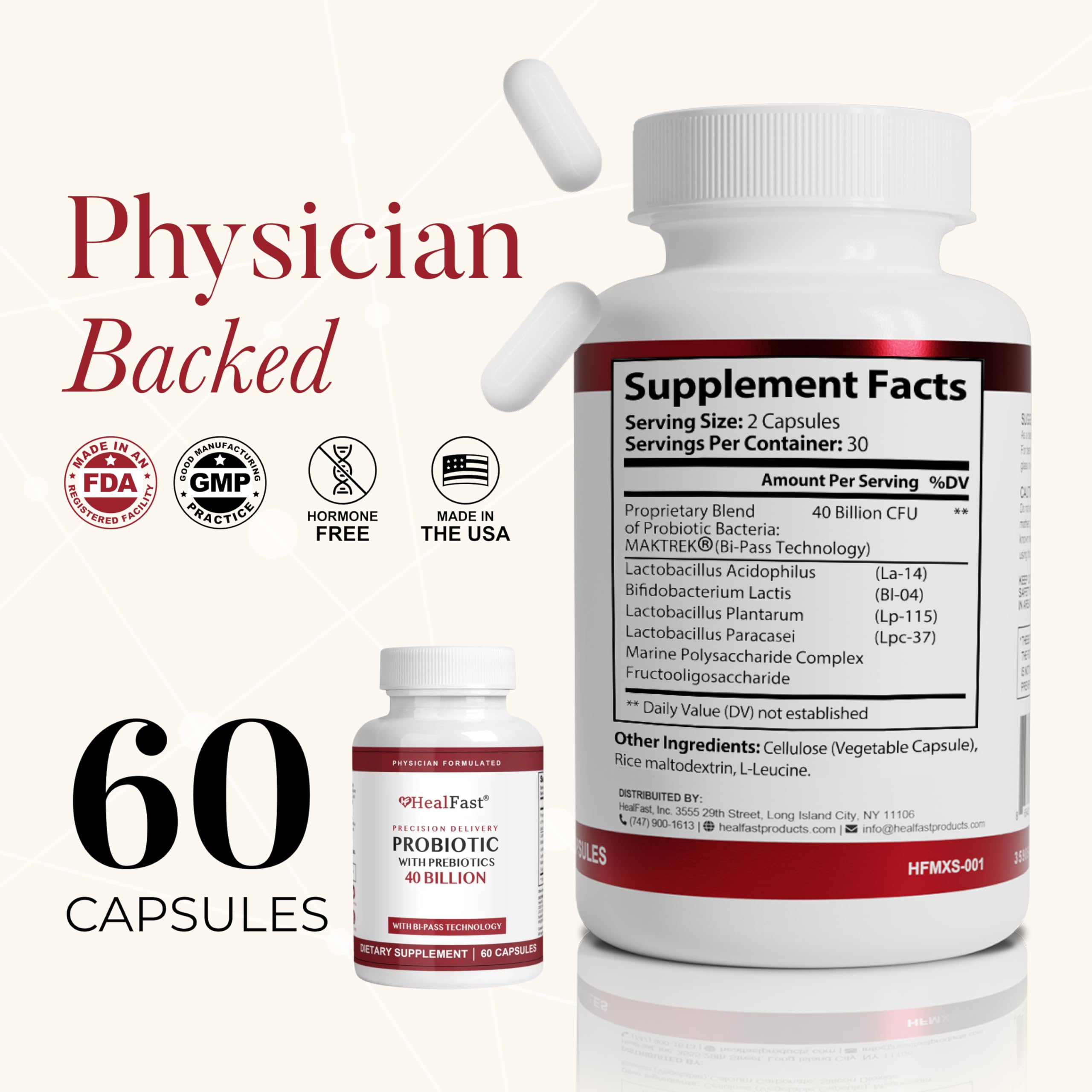 HealFast qualité GMP vegan sans OGM et sans gluten ni soja