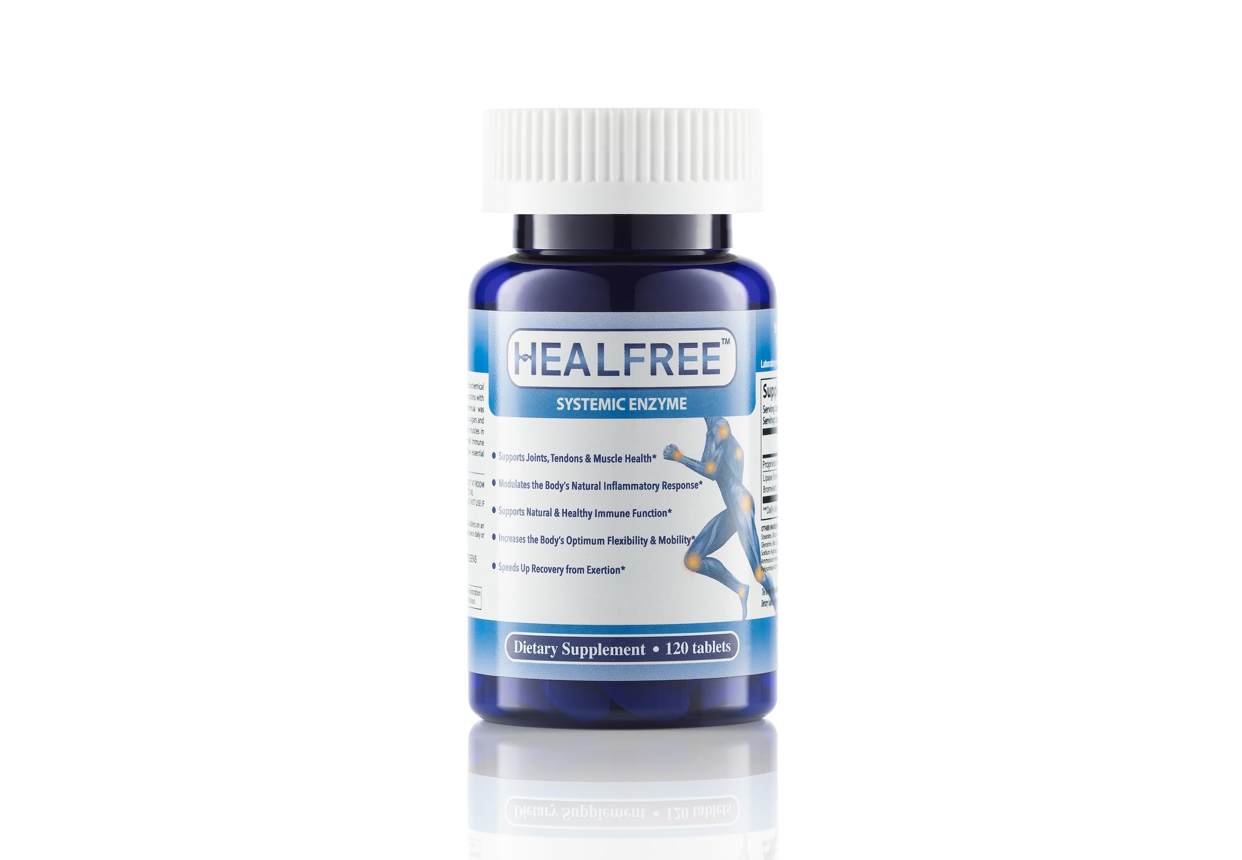 Healfree système enzymatique – bouteille et étiquette claires facilitant la routine quotidienne.