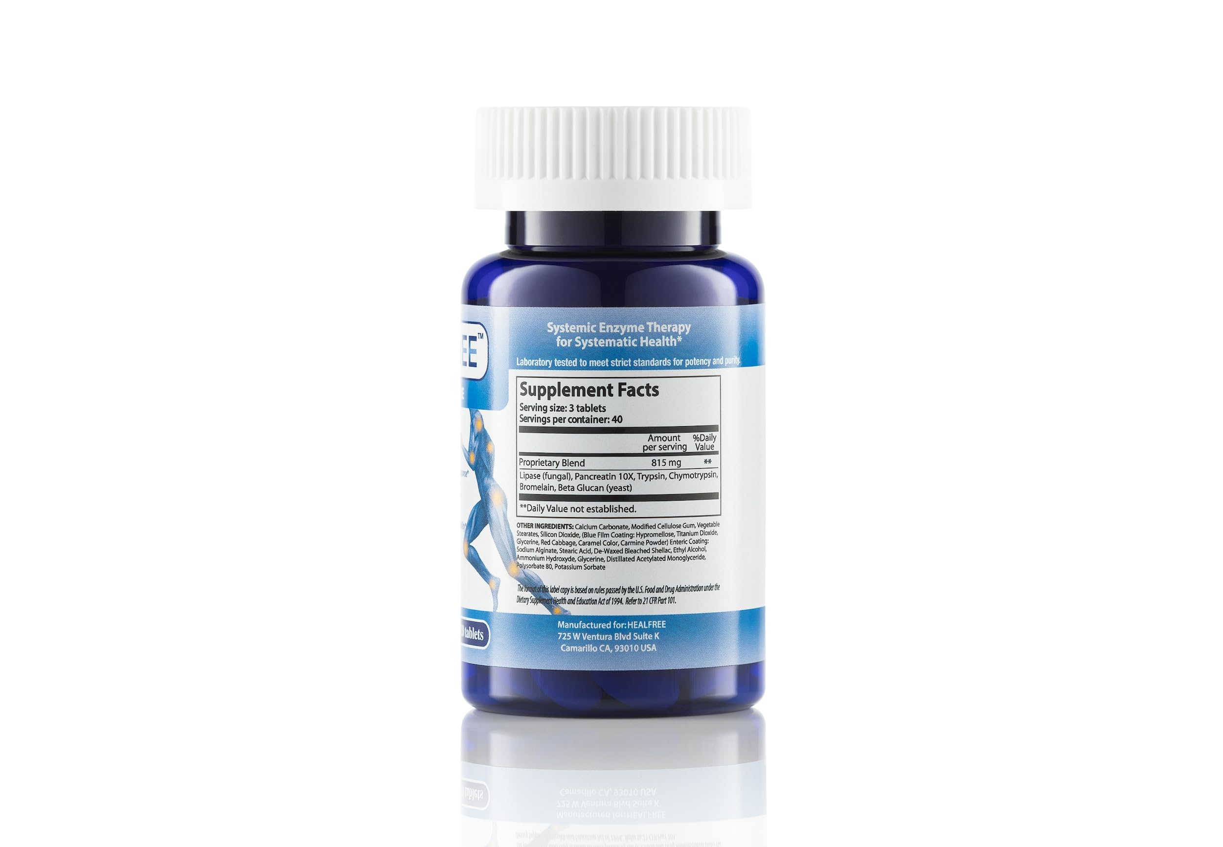 Healfree système enzymatique – composition Lipase et Pancréatine, action générale potentielle.