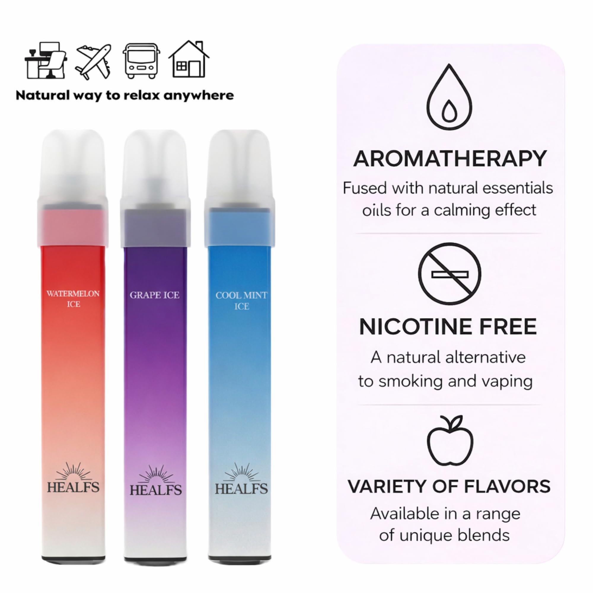 Healfs pastèque – flacon coloré pour pause rafraîchissante et concentration soutenue.
