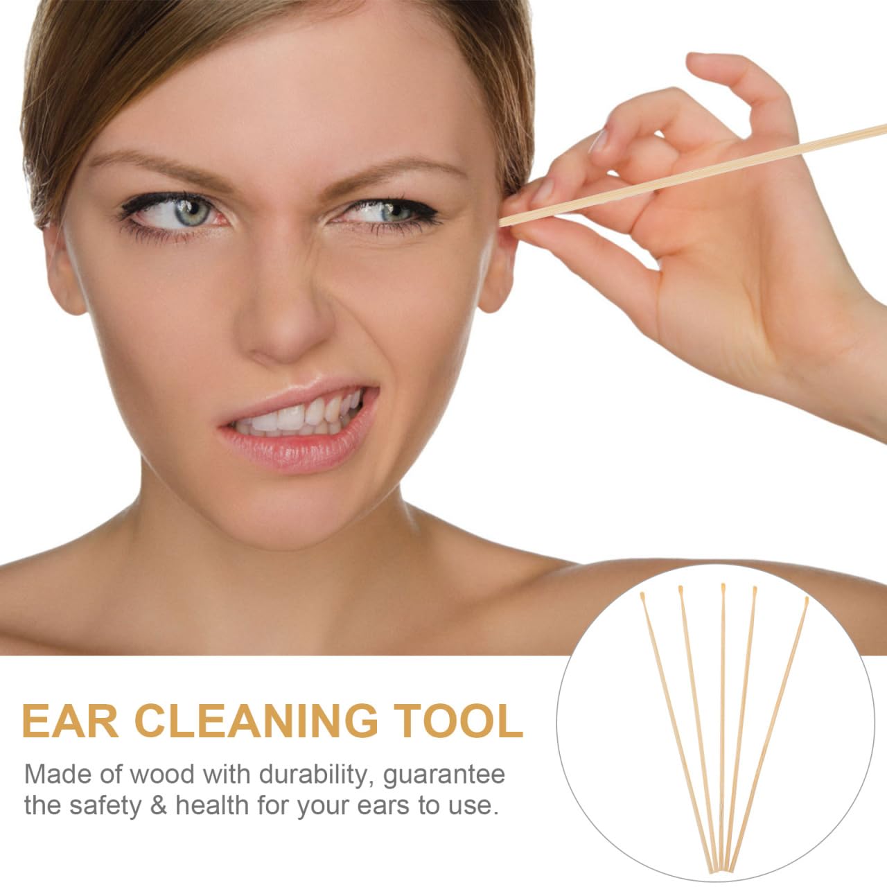 Cure-oreilles Healifty avec manche sans-glisse pour une prise stable.