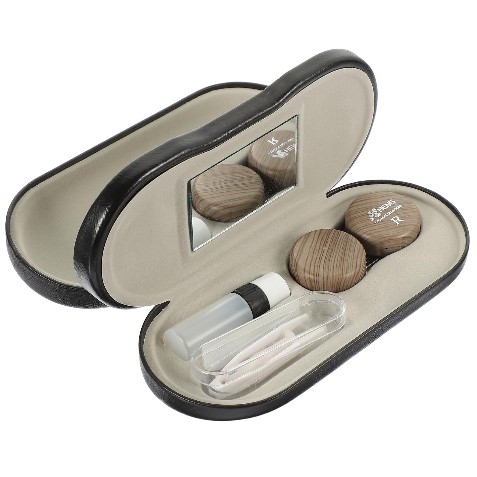 Healifty étui voyage pratique avec double zone de rangement et miroir.