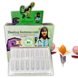 Healing Bottoms – emballage des suppositoires pour fissure anale, pratique et sûr