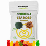 HEALING DROPS gommes spiruline-sea-moss ensemble, aperçu du produit et énergie naturelle potentielle.