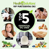 Ambiance bain relaxant avec huile lavande Healing Solutions.