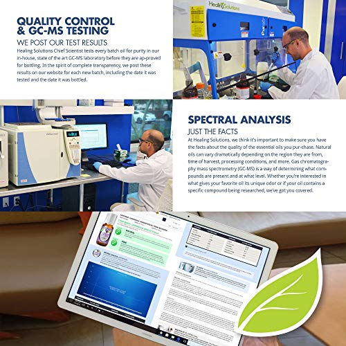 Test GCMS sur huile lavande Healing Solutions assure pureté.
