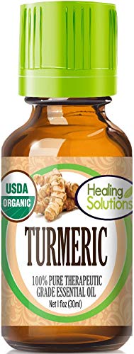 Healing Solutions Huile curcuma en bouteille 30 ml, parfum apaisant et usage polyvalent.