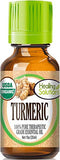 Healing Solutions Huile curcuma en bouteille 30 ml, parfum apaisant et usage polyvalent.