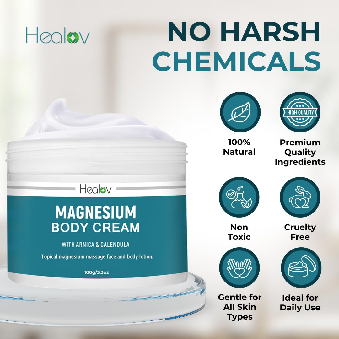 Healov Lotion magnésium: ambiance nocturne calme pour aide au sommeil