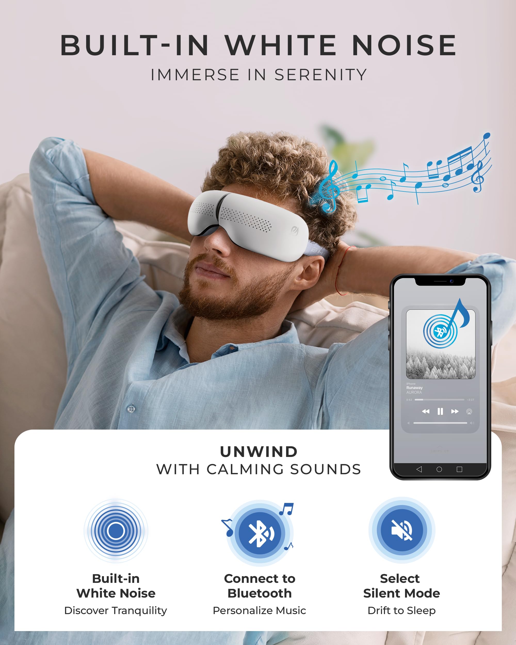 Masseur oculaire HealTek au design portable pour maison et voyage.
