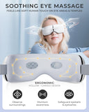 Massage par compression d’air HealTek soulage les tensions autour des yeux.