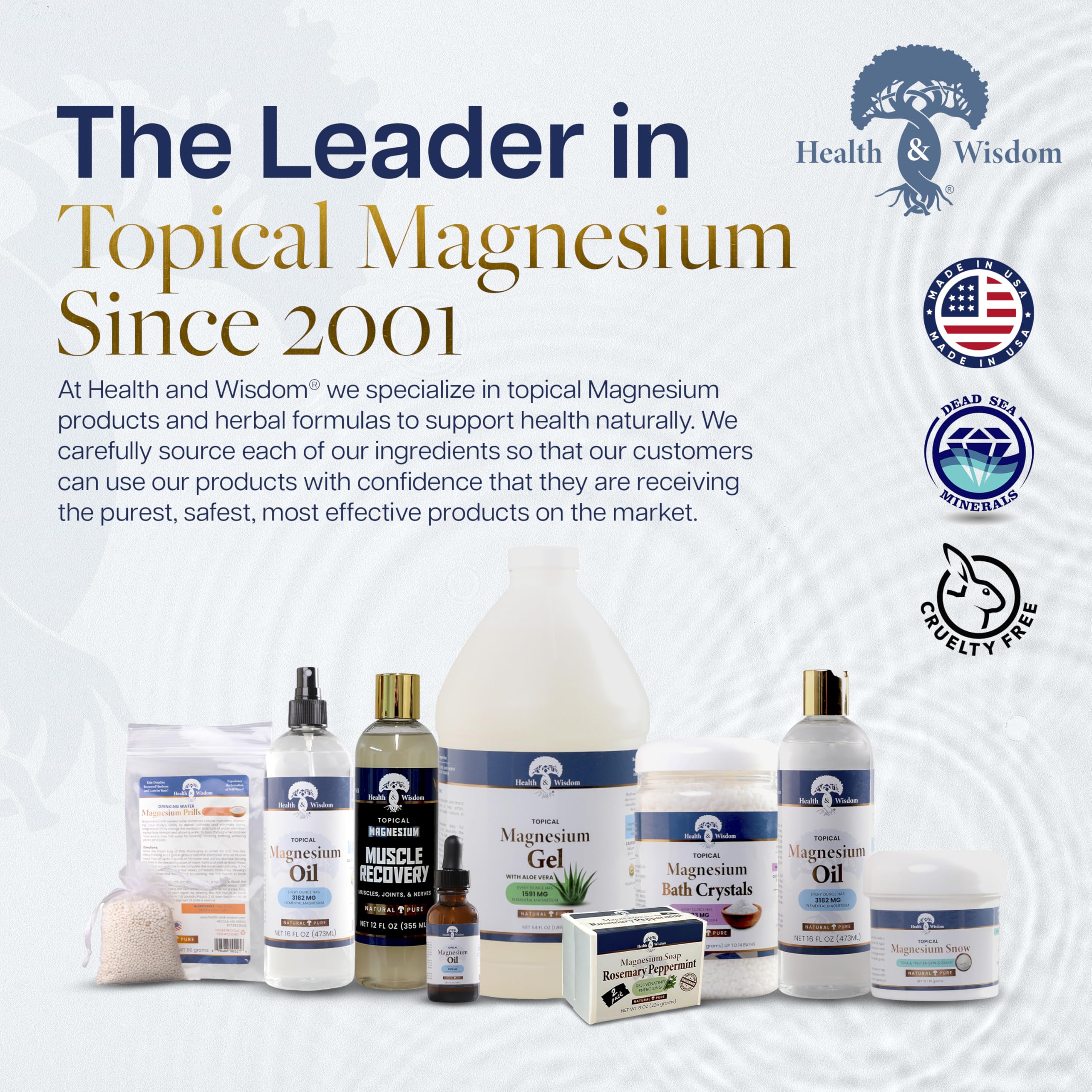 Health and Wisdom brossage des dents avec magnésium topique possible.