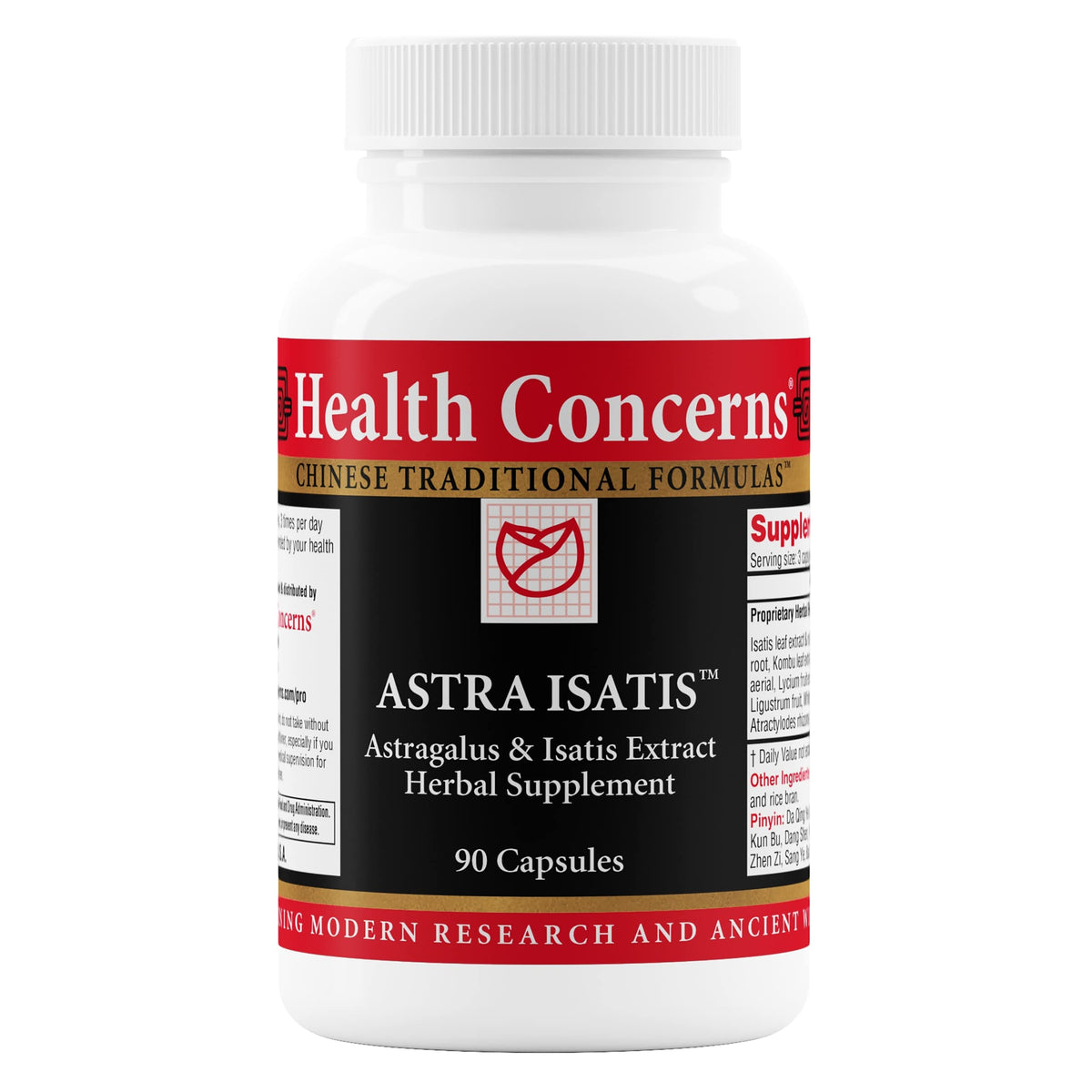 Bouteille Health Concerns Astra Isatis pour soutien immunitaire potentiel.