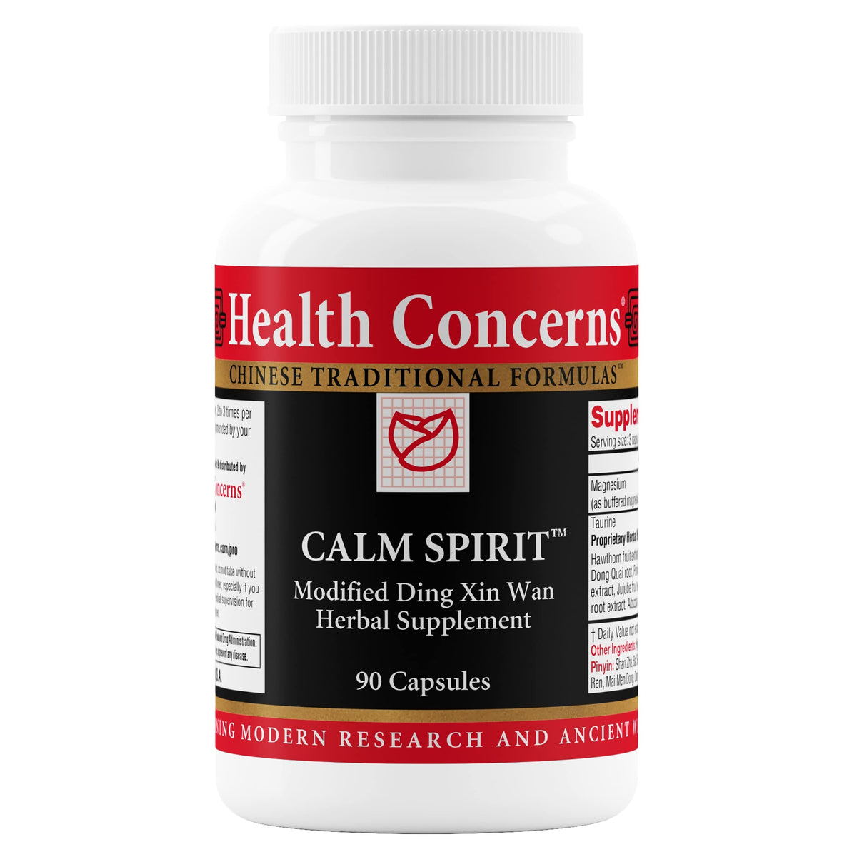 Health Concerns Calm Spirit – Bouteille montrant le pack jour pour un soutien relaxant.