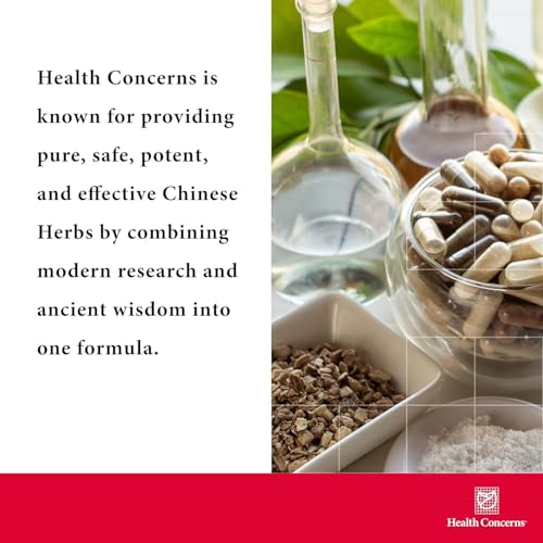 Health Concerns Channel Flow: étiquette détaillant les ingrédients et usages potentiels.