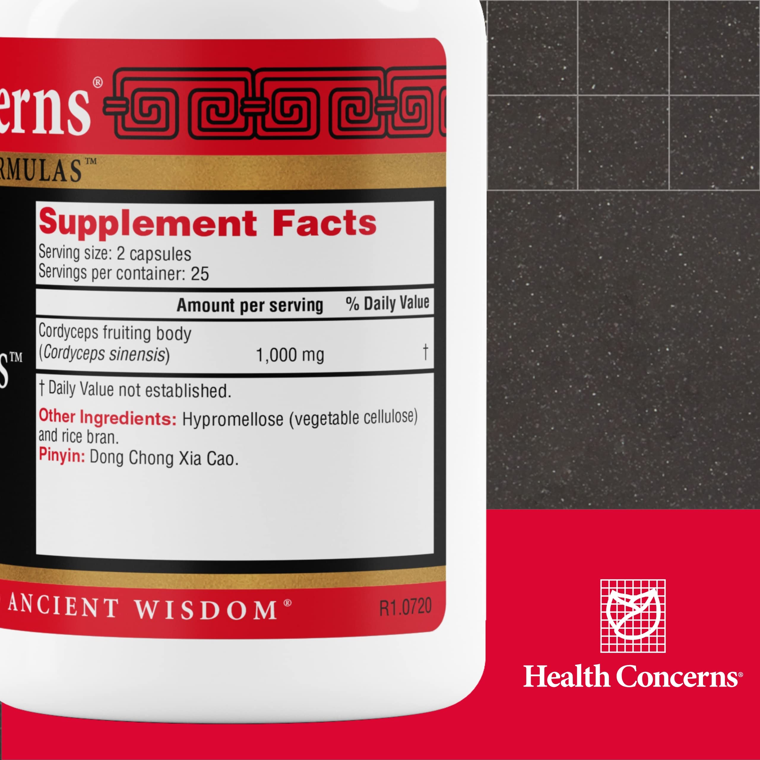 Health Concerns Cordyceps PS – Capsules faciles à intégrer dans la routine énergie.