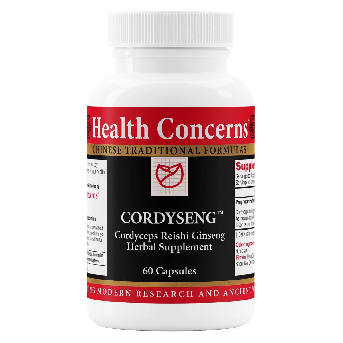 Health Concerns CordySeng — bouteille 60 capsules, soutien potentiel du système immunitaire.
