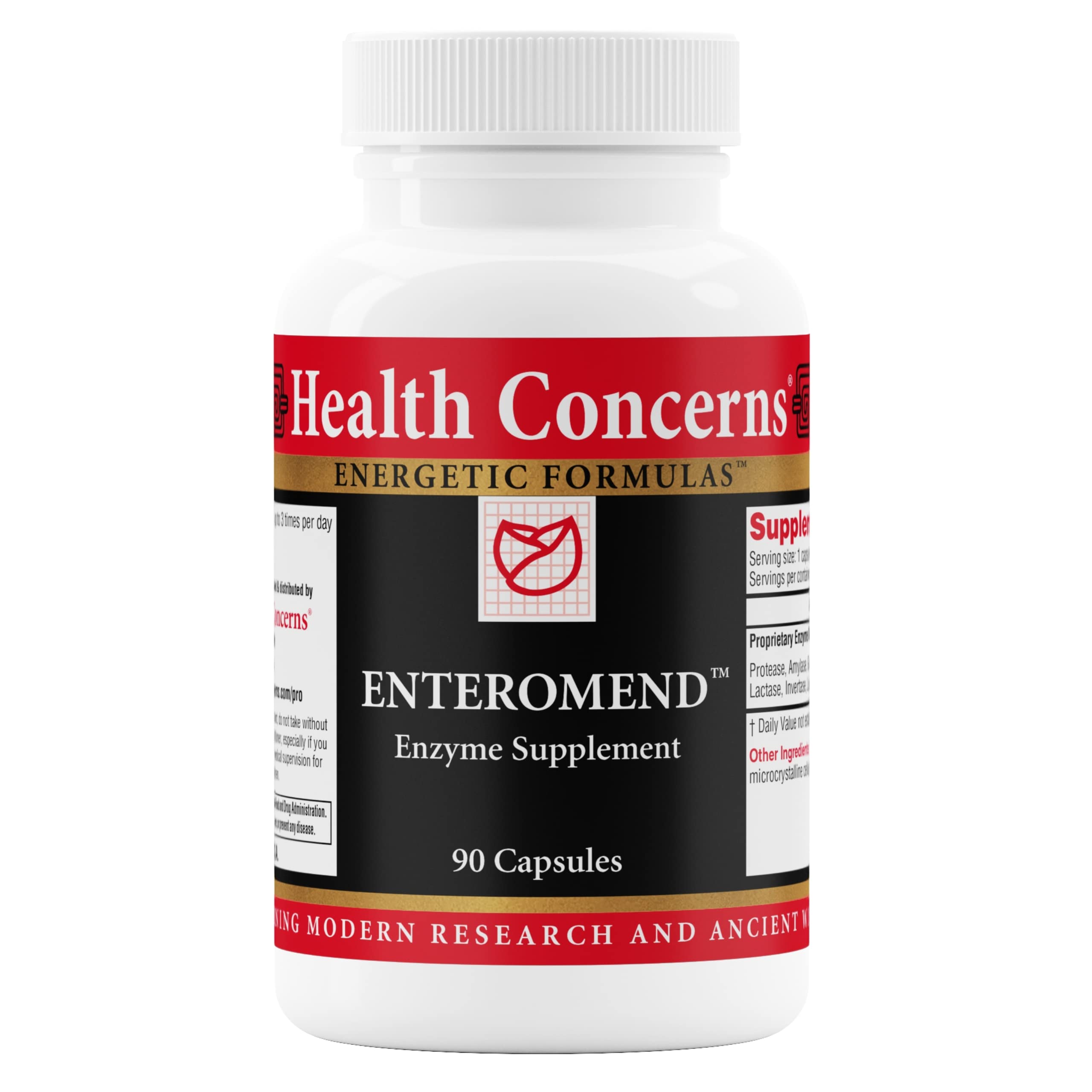 Health Concerns Enteromend — bouteille de 90 capsules pour le soutien digestif