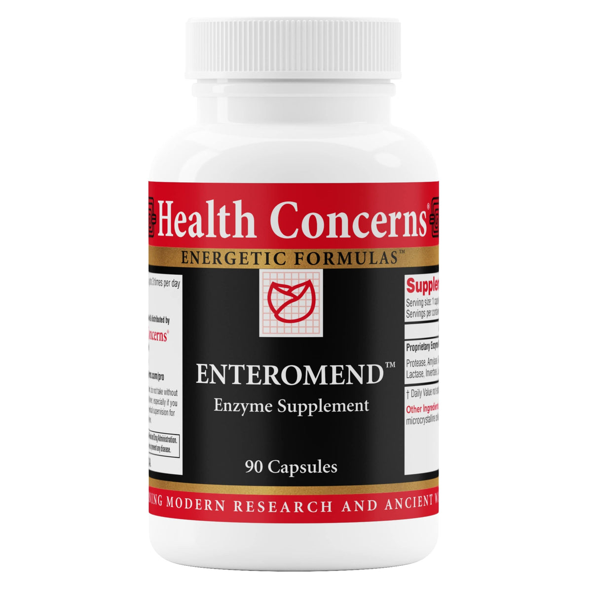 Health Concerns Enteromend — bouteille de 90 capsules pour le soutien digestif
