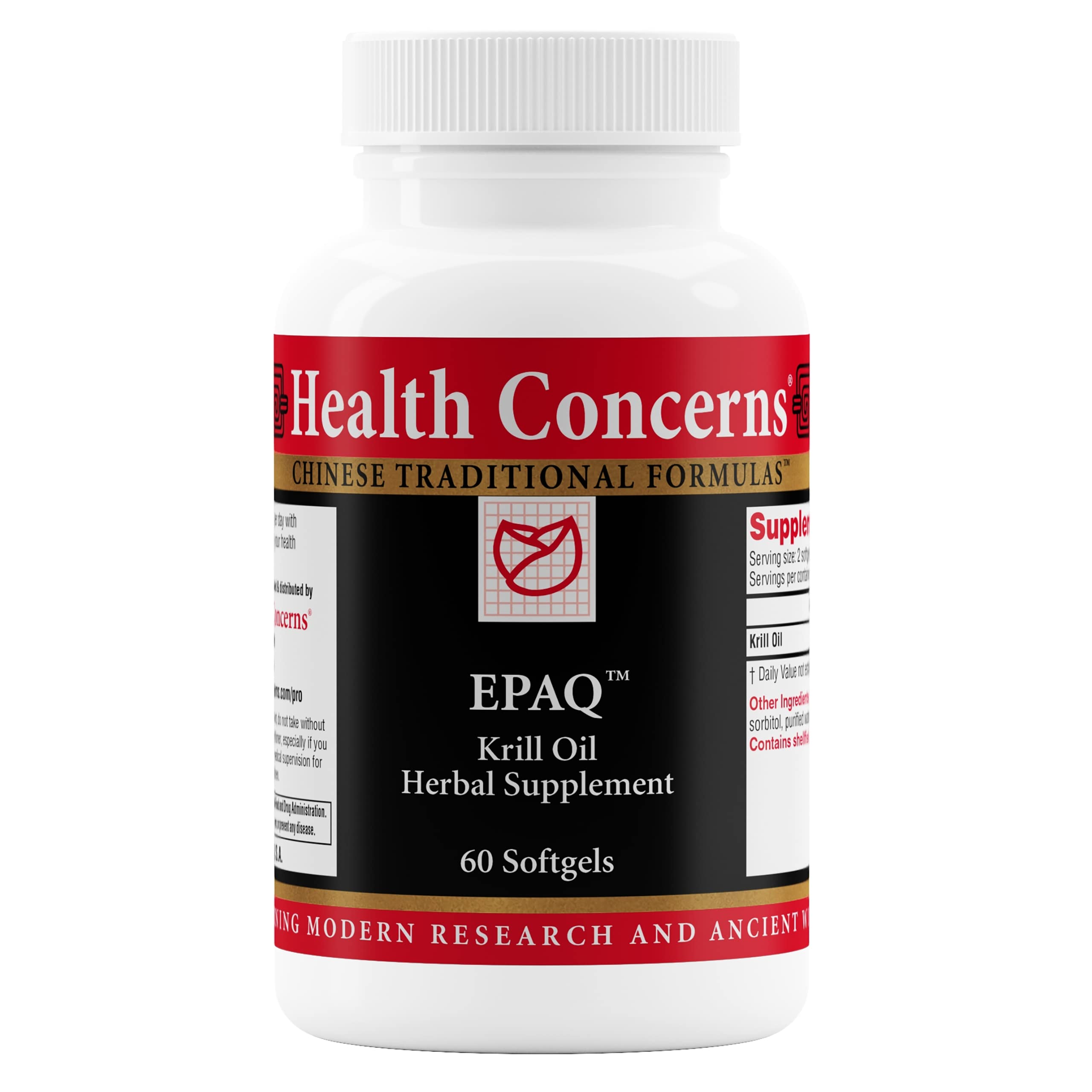 Health Concerns EPAQ – boîte softgels, soutien potentiel à la clarté mentale