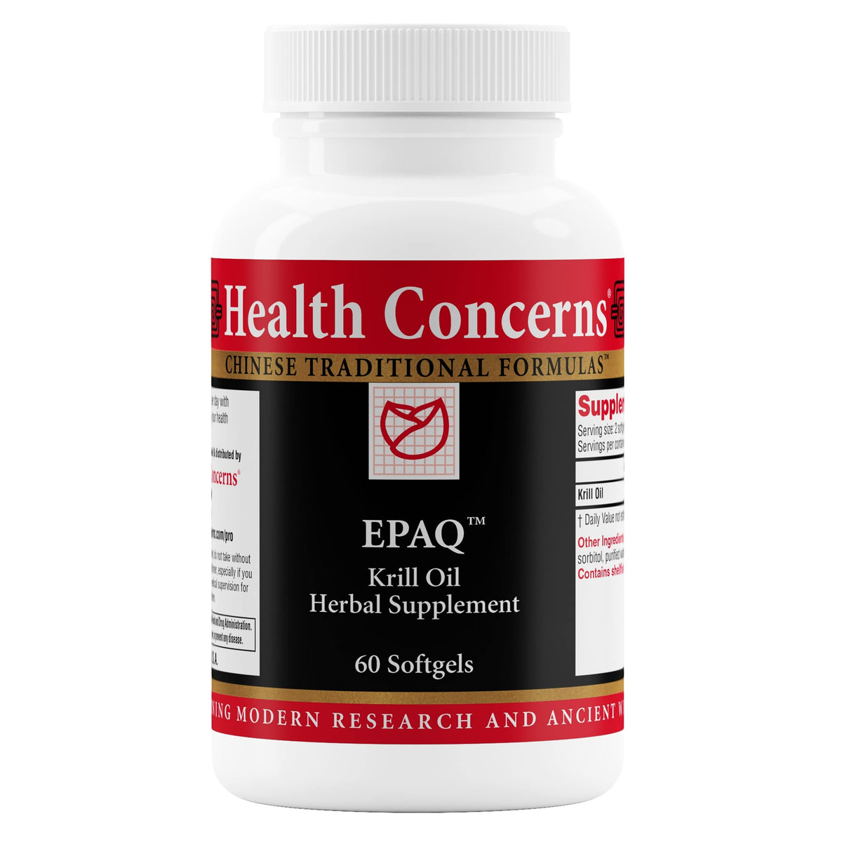 Health Concerns EPAQ – boîte softgels, soutien potentiel à la clarté mentale