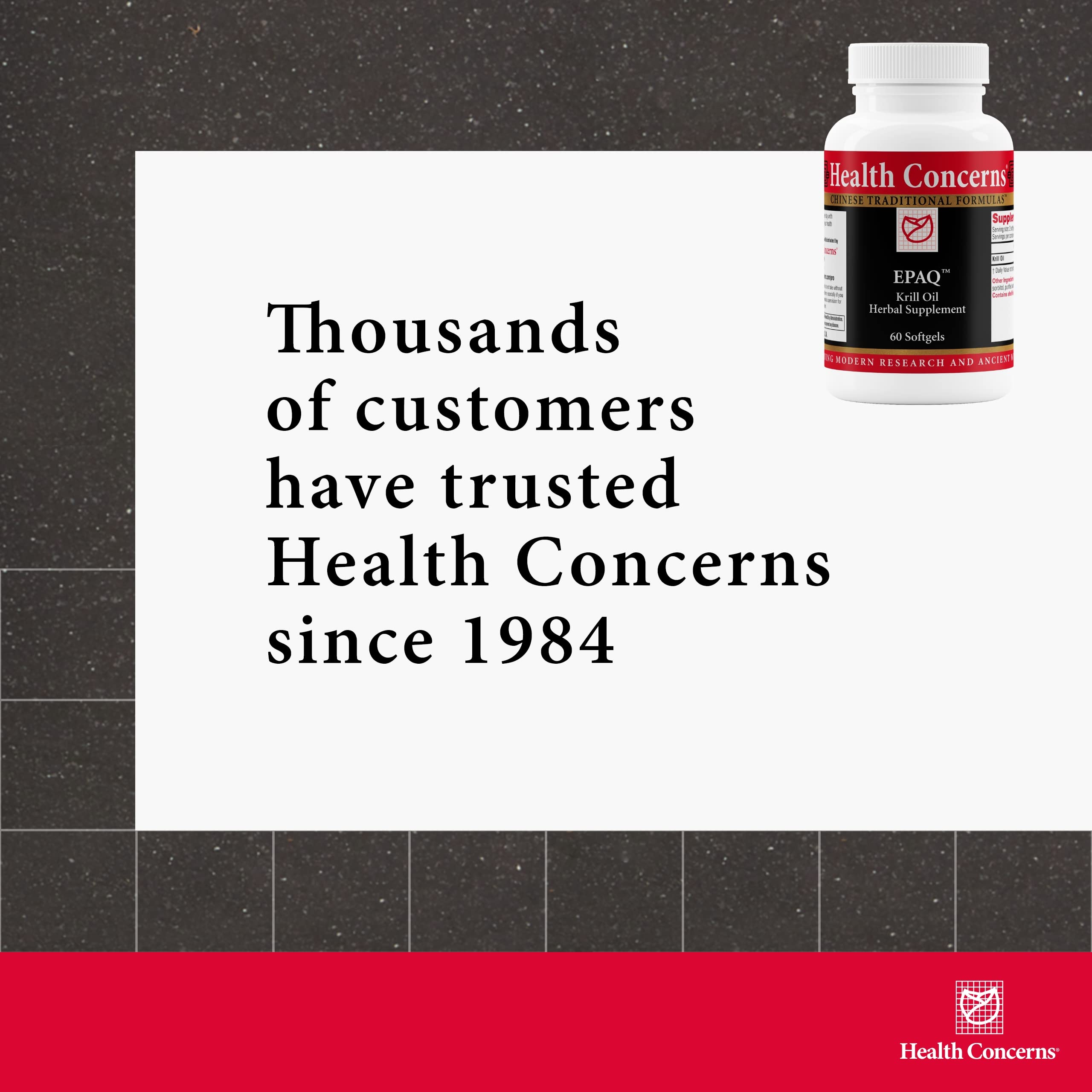 Health Concerns EPAQ – flacon et composition antioxydants