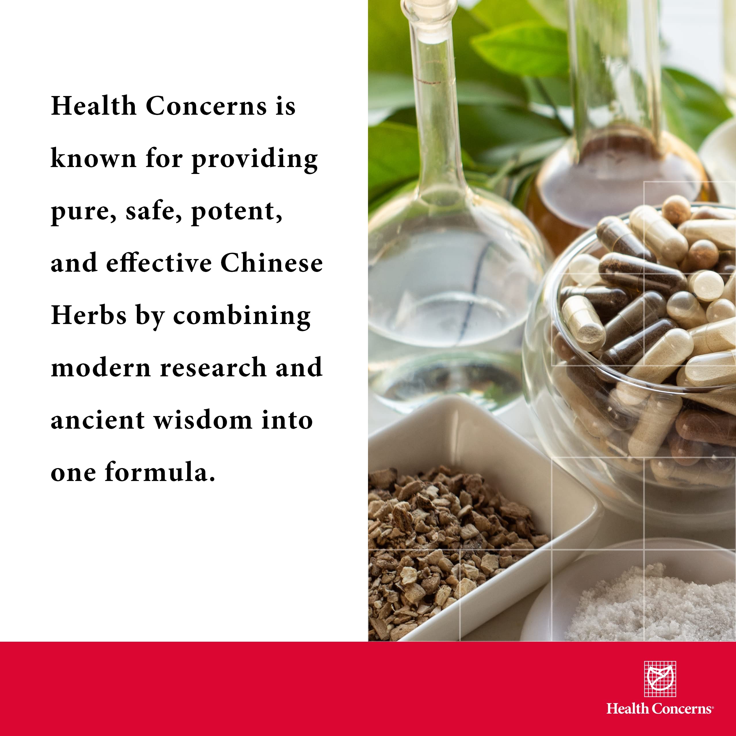 Racine Skullcap chinoise Health Concerns Formula H pour l’équilibre et le bien-être.