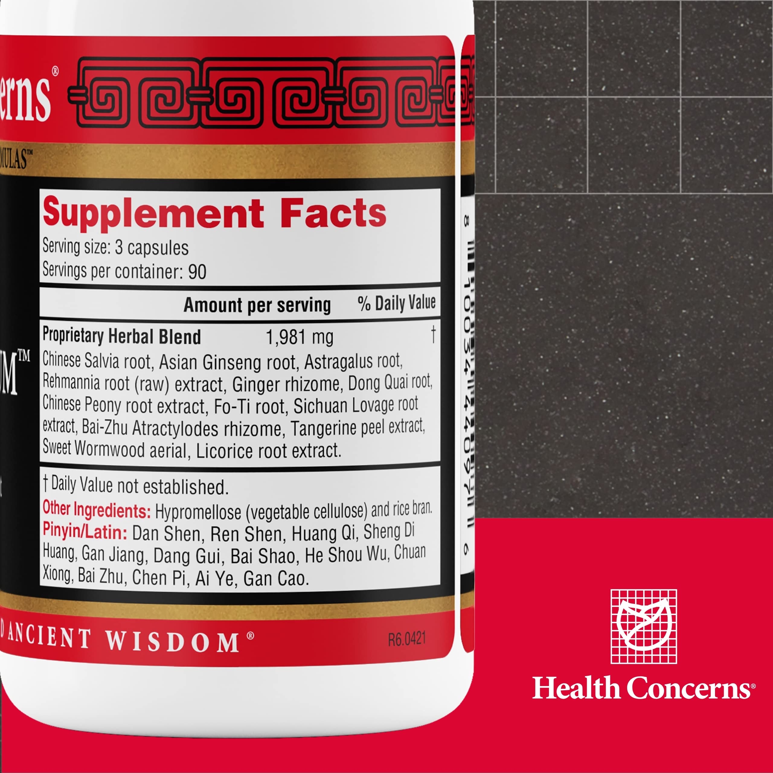 Health Concerns: formule botanique traditionnelle pour équilibre qi et sang