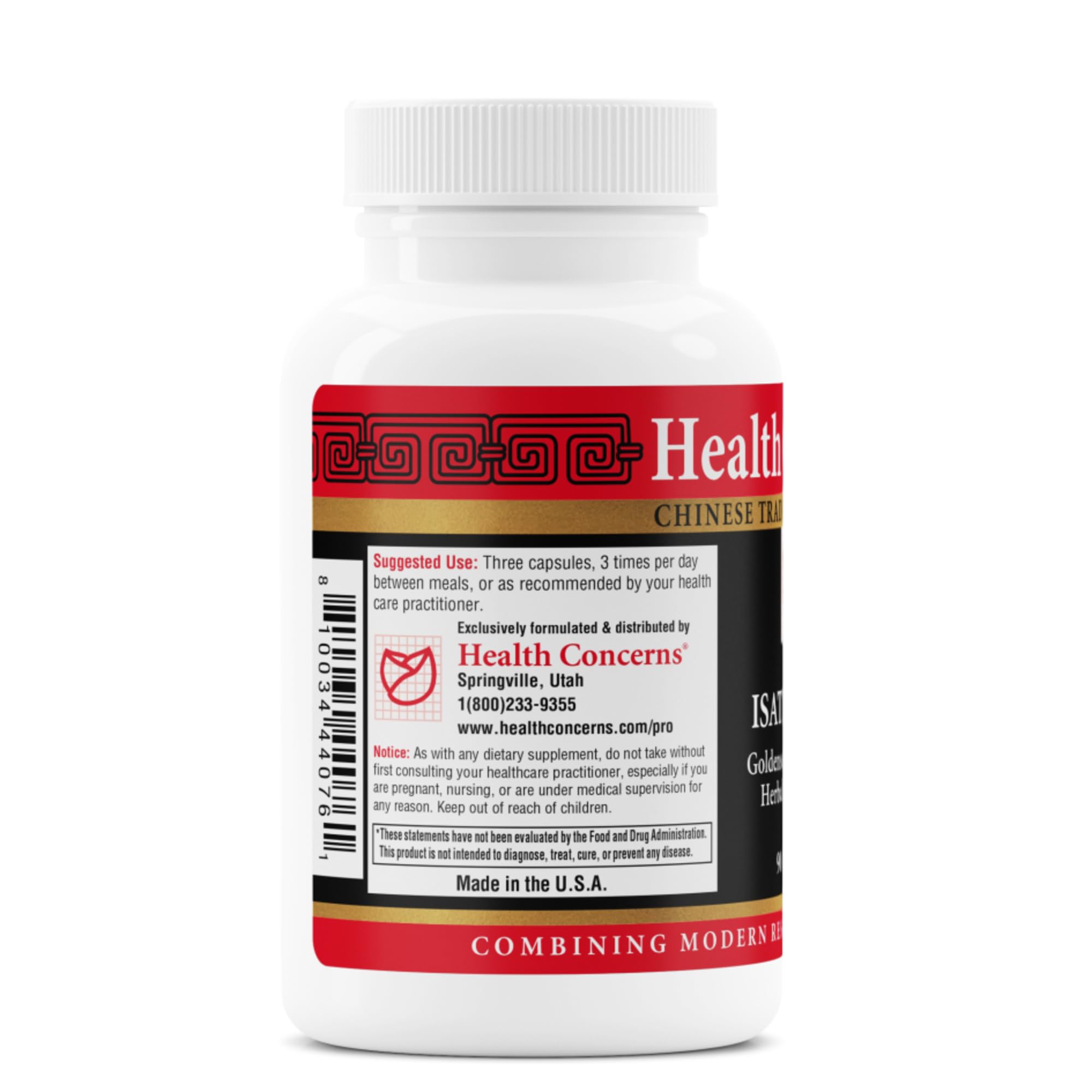 Extraits d'Isatis et Echinacea dans Health Concerns Isatis Gold, soutien potentiel des défenses.
