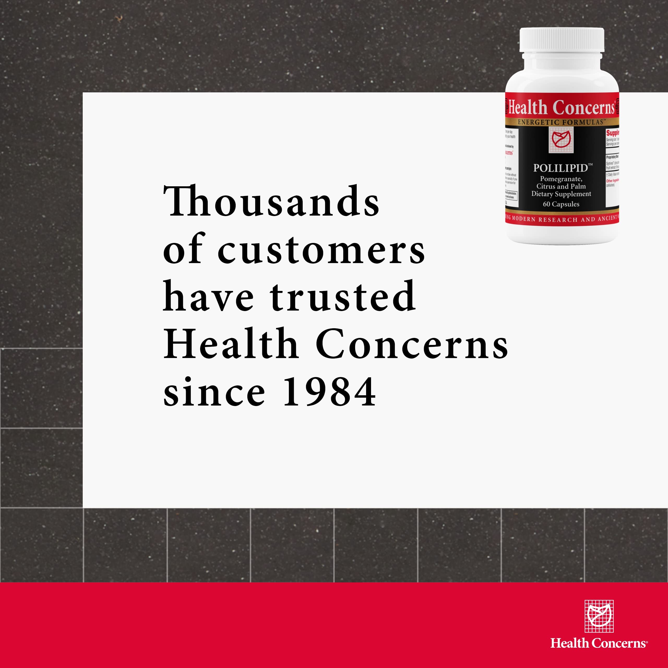 Health Concerns Polilipid: melange clinique unique en capsule vegetarienne.