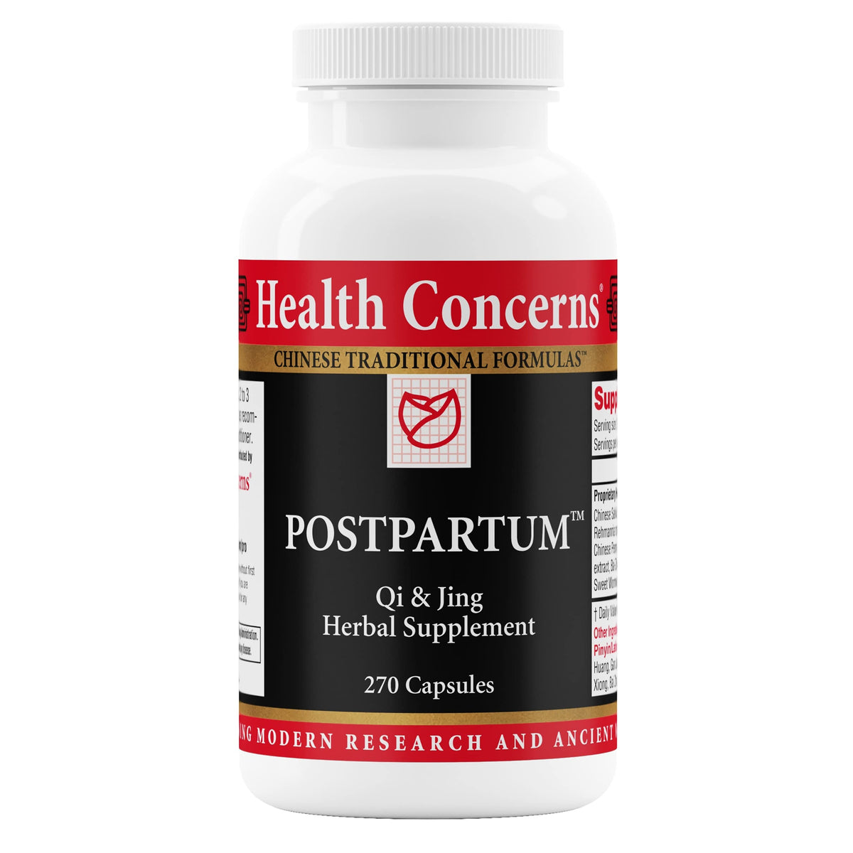 Health Concerns Postpartum: flacon de gélules soutenant le rétablissement postnatal