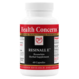 Health Concerns Resinall E – bouteille et gélules montrées, soutien naturel après blessure.