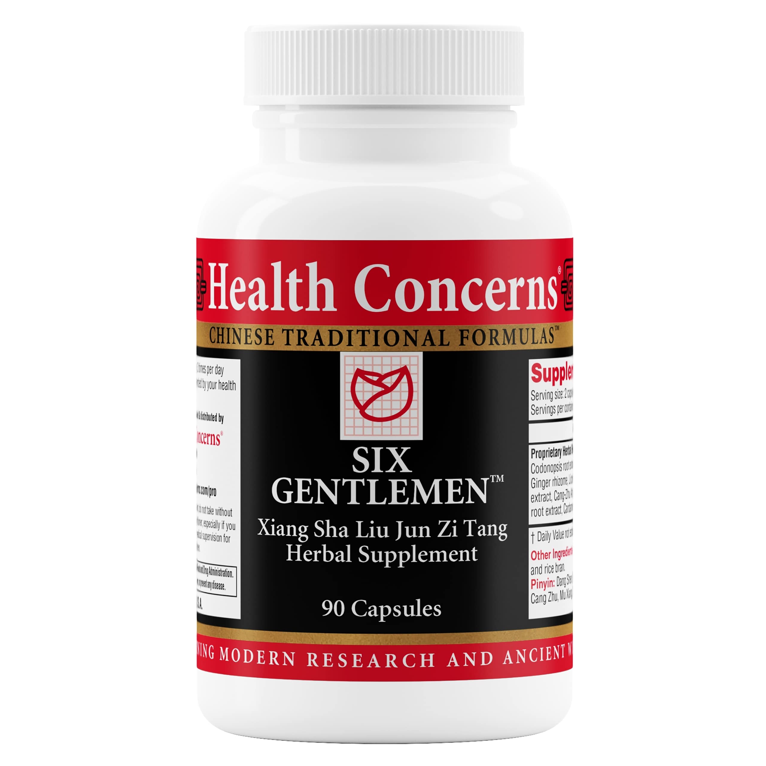 Health Concerns Six Gentlemen – Bouteille 90 gélules pour un soutien digestif potentiel