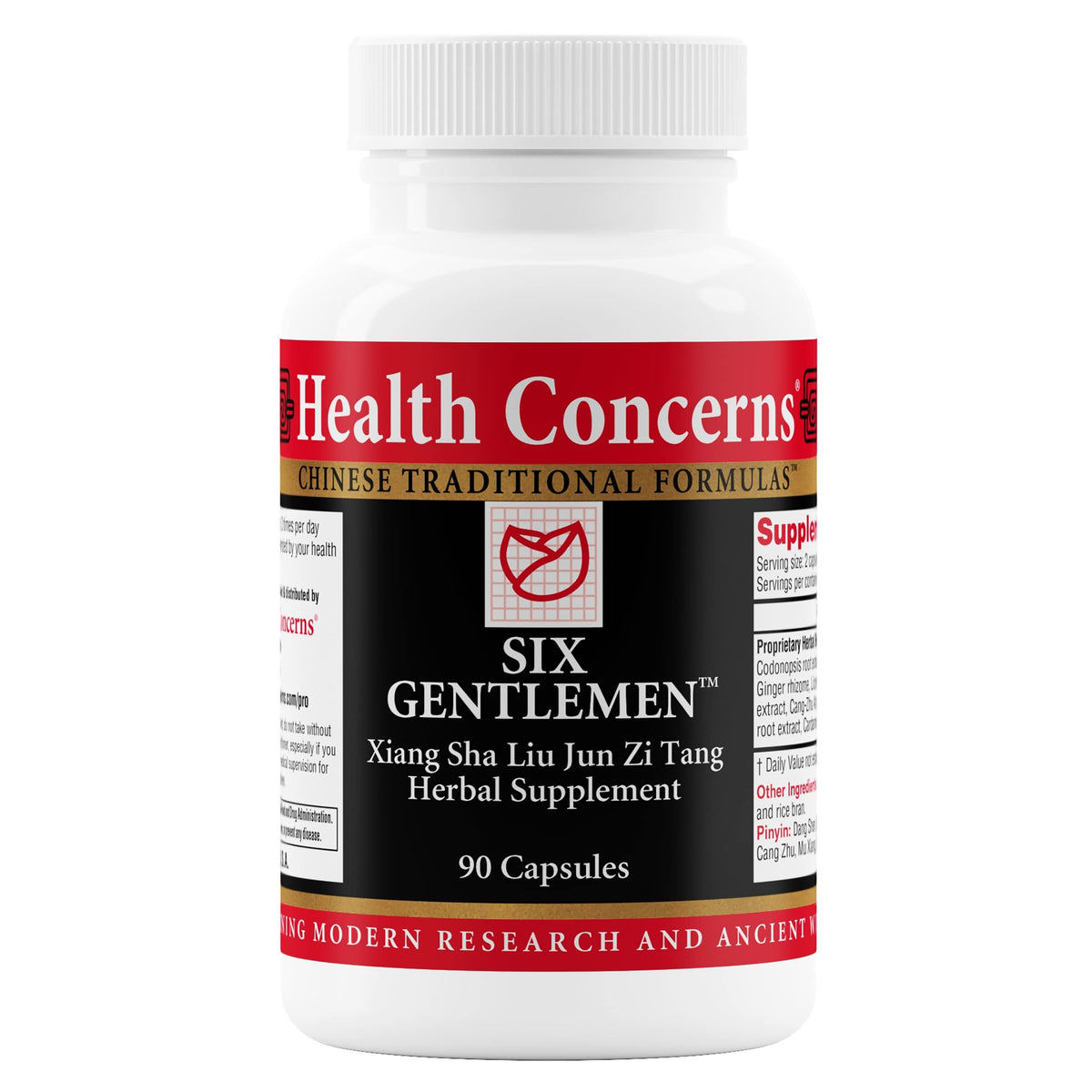 Health Concerns Six Gentlemen – Bouteille 90 gélules pour un soutien digestif potentiel
