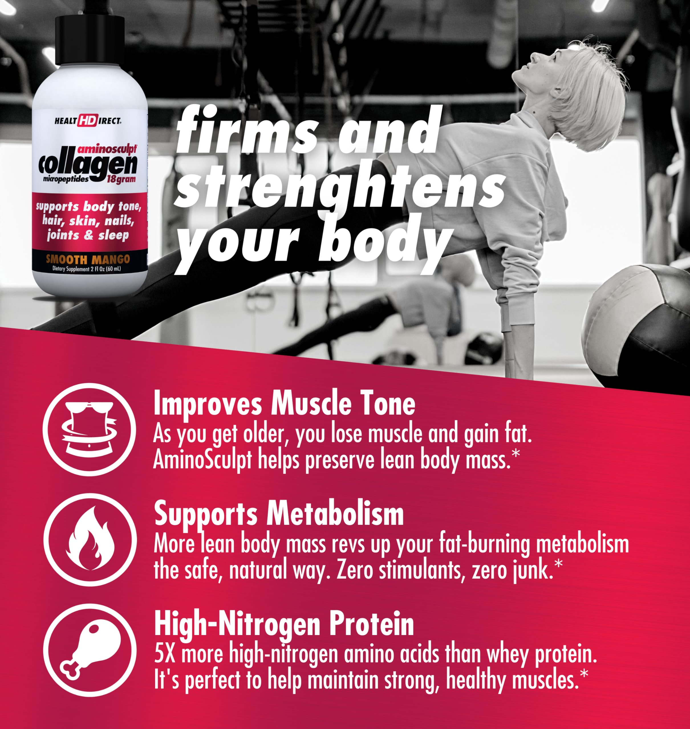 Produit certifié Kosher etats-unis pour AminoSculpt Collagen.