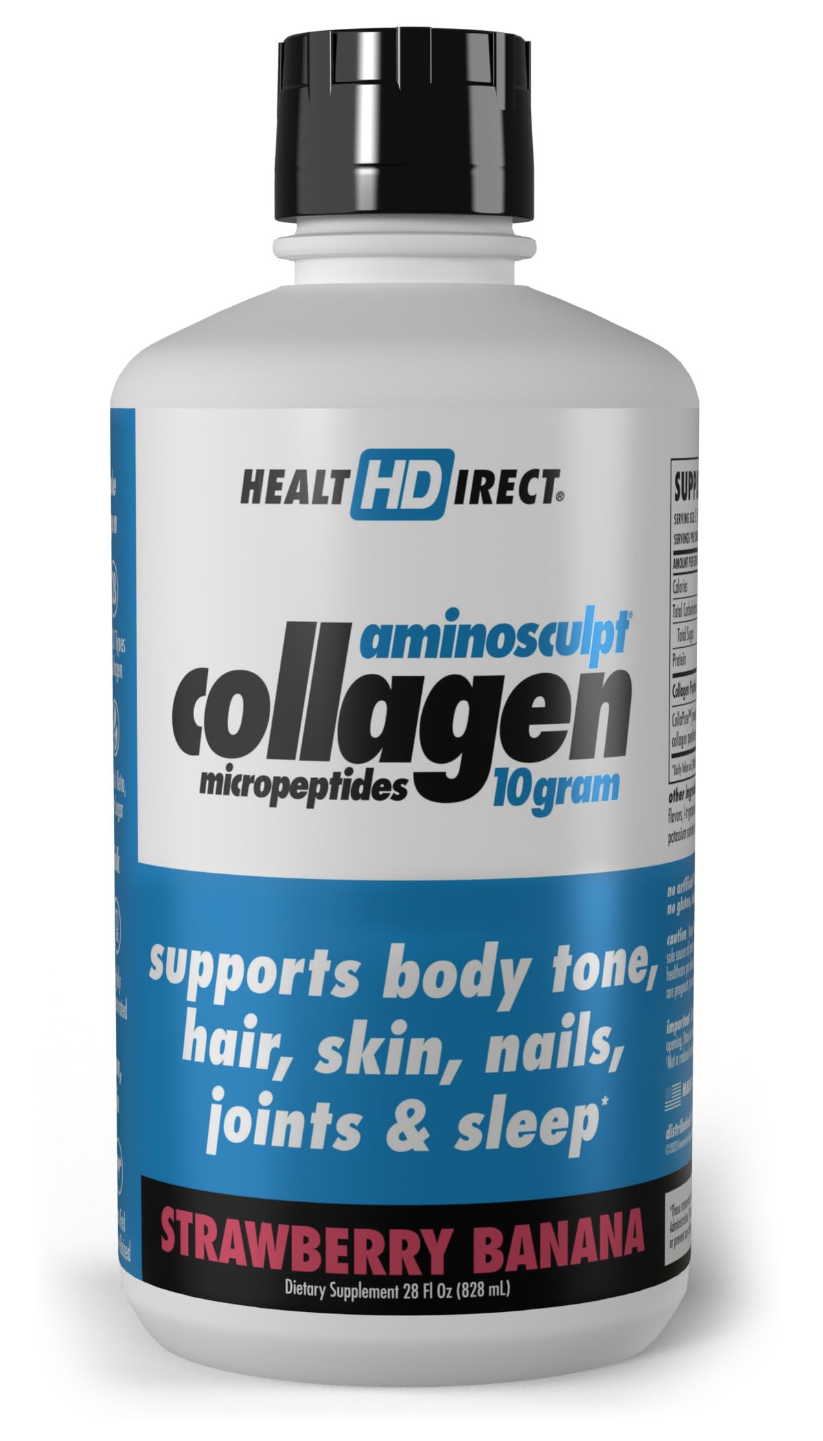 AminoSculpt Collagène Liquide goût fraise-banane, boisson fruitée et agréable